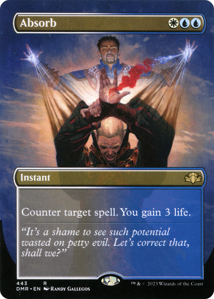 Absorb (Borderless Alternate Art) - Dominaria Remastered MTG Card - Premium Collectible Trading Card Game for Players & Collectors - Perfect for MTG Tournaments, Deck Building & Gift Giving