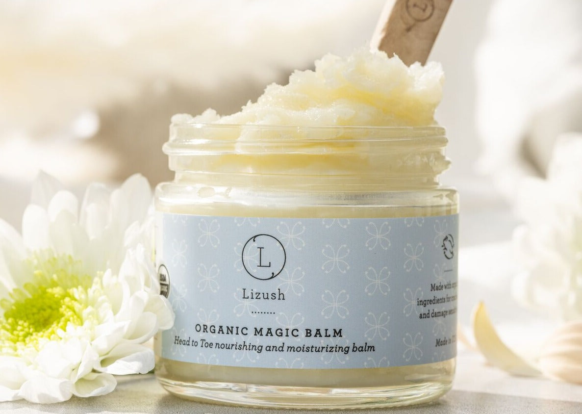 Organic Magic Balm - All-Natural Head to Toe Moisturizing & Nourishing Skin Care for Dry Skin, Hands, Feet & Lips | Perfect for Daily Hydration & Winter Care