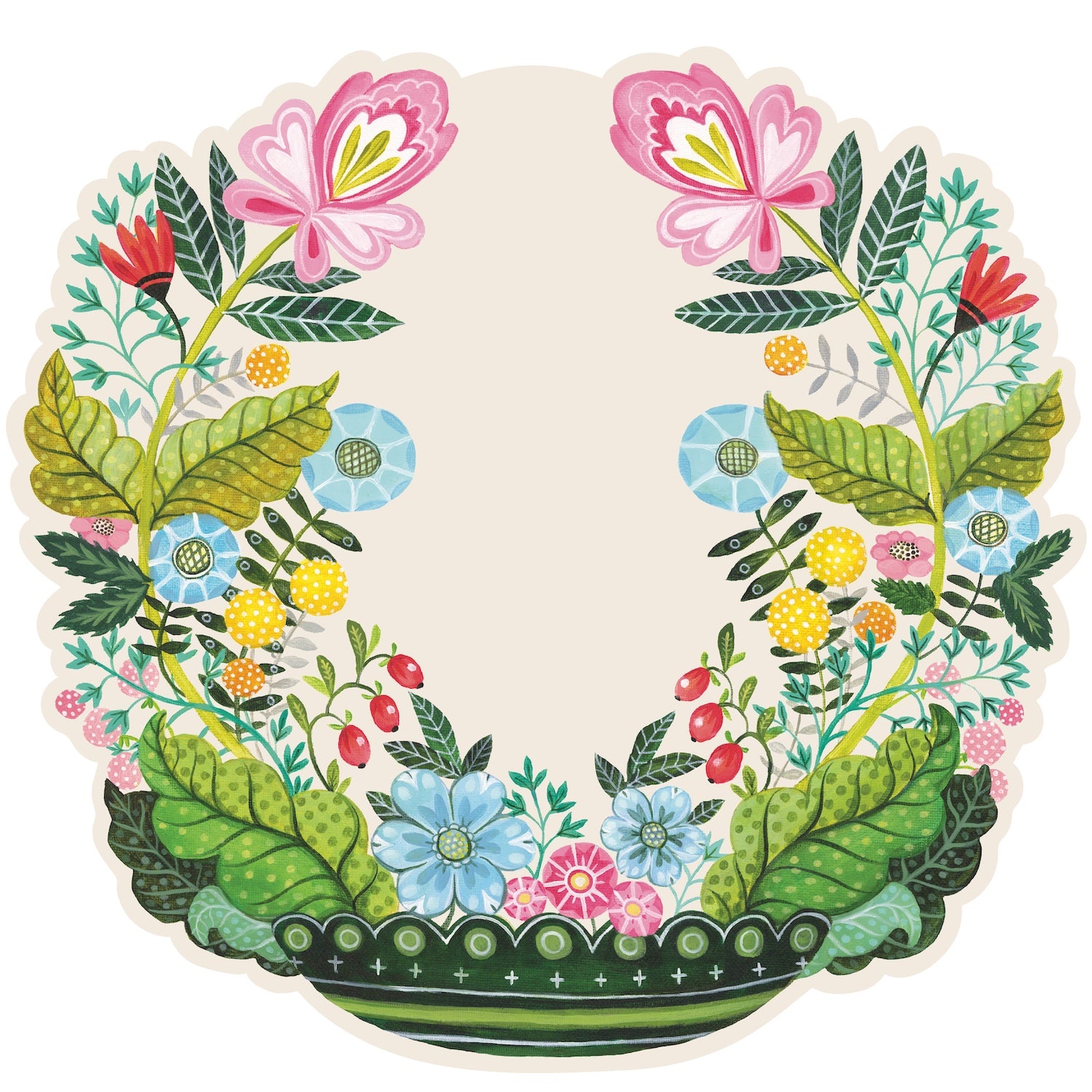 Elegant Die-Cut Vase Arrangement Placemat for Dining Table Decor - Perfect for Weddings, Parties & Home Centerpieces