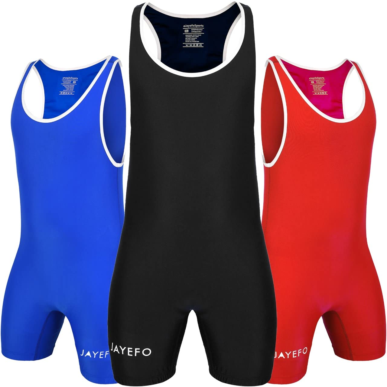Jayefo Pro Wrestling Singlet for Men - High-Performance Adult Wrestle Gear & Uniform - Ideal for Training, Competitions, and MMA Matches
