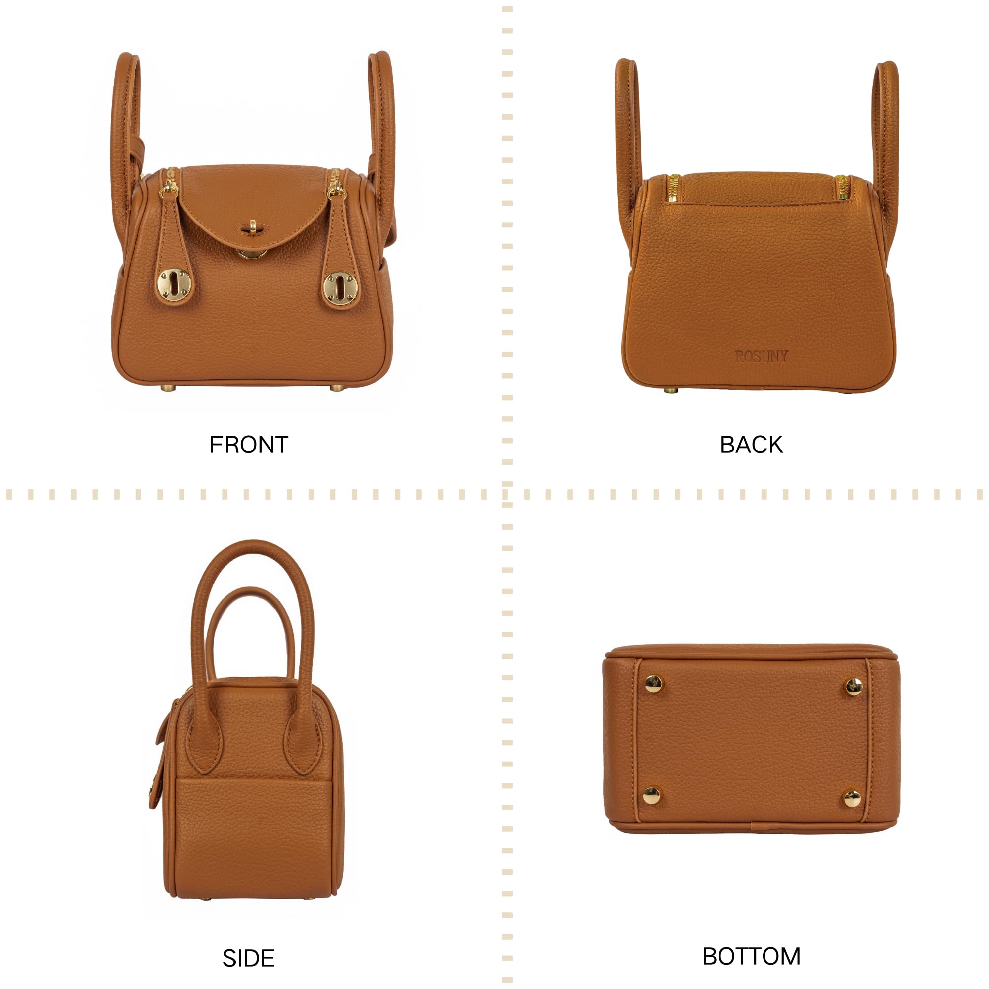 Stylish Small Leather Crossbody Shoulder Bag with Zipper - Women's Fashion Purse & Handbag for Everyday Use, Travel, and Work