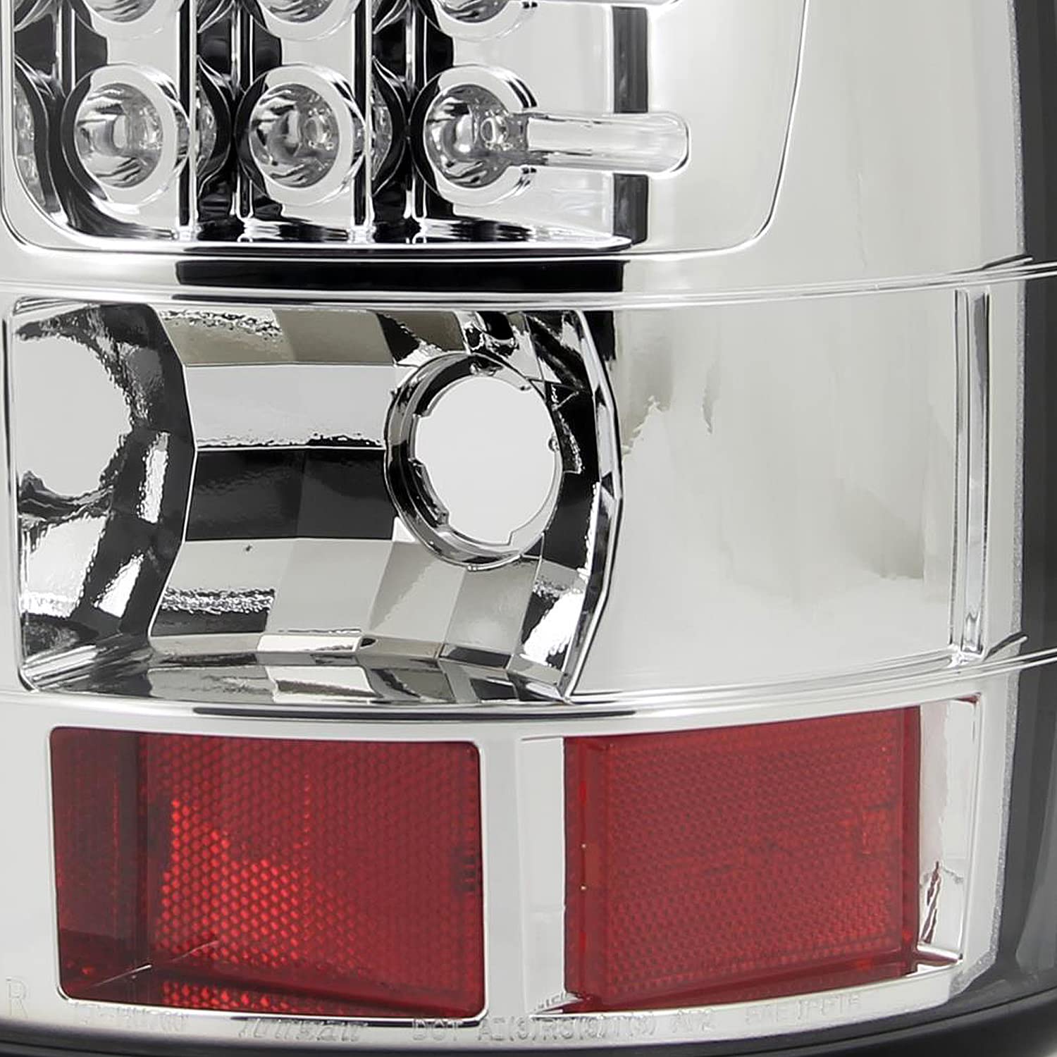 Spec-D Tuning LED Chrome Housing Clear Lens Tail Lights - Compatible with 2000-2006 Chevy/GMC Suburban, Tahoe, Yukon/Denali/XL - Left & Right Pair Assembly - Enhanced Visibility & Style for Night Driving & Custom Car Upgrades