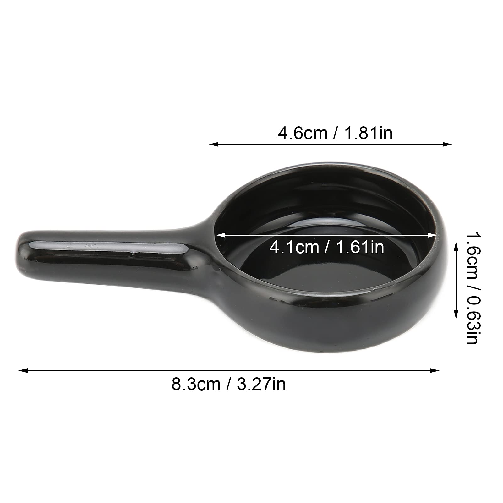 Ceramic Candle Spoon Tray Holder - Black Tealight Candle Holders for Home Decor, Bedroom, Wax Warmer & Incense | Elegant Tea Light Holders for Romantic Ambiance, Spa Relaxation & Dinner Parties
