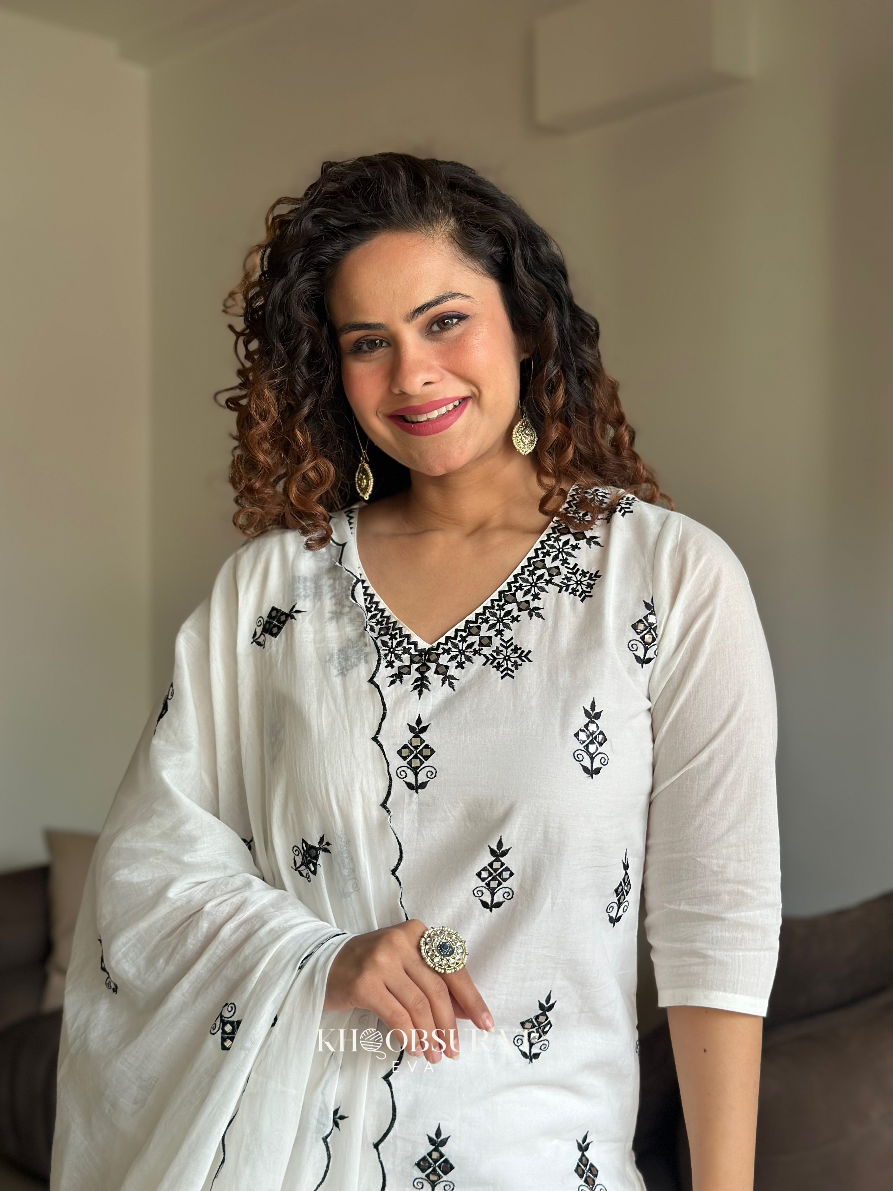 Biba White Kurta Suit Sets for Women | Elegant Indian Ethnic Wear | Perfect for Festivals, Weddings & Casual Outings