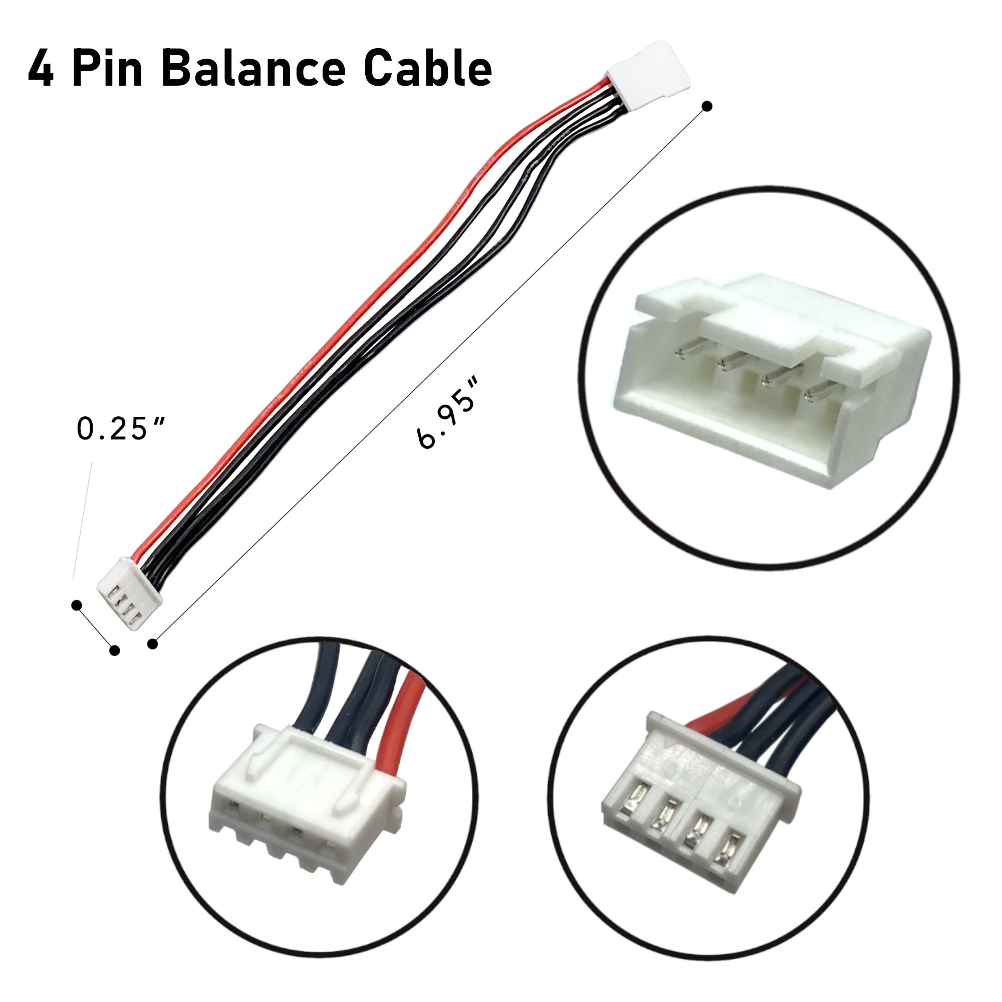 MaximalPower LiPo Battery Charger Cables for Yuneec Q500 4K - EC3 Male to Banana Plug, EC3 Male to Female & Balance Cable | Drone Battery Charging Accessories for Professional Aerial Photography & RC Hobbyists