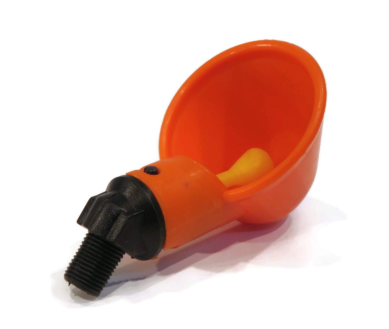 100 Poultry Drinker Plastic Water Cups with Low Pressure Automatic Float Valve 1/8