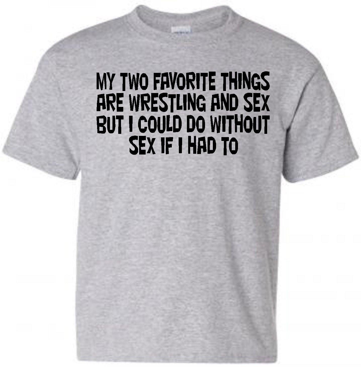 Gildan Men's Wrestling & Sex Gray T-Shirt - Soft Cotton Tee for Sports, Gym & Casual Wear