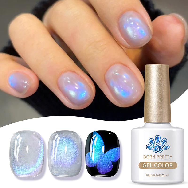 Aurora Cat Magnetic Gel Polish MY304 Blue Tears 10ml - Long Lasting Nail Polish for Salon & Home Manicure - Perfect for Nail Art, Special Occasions & DIY Nails