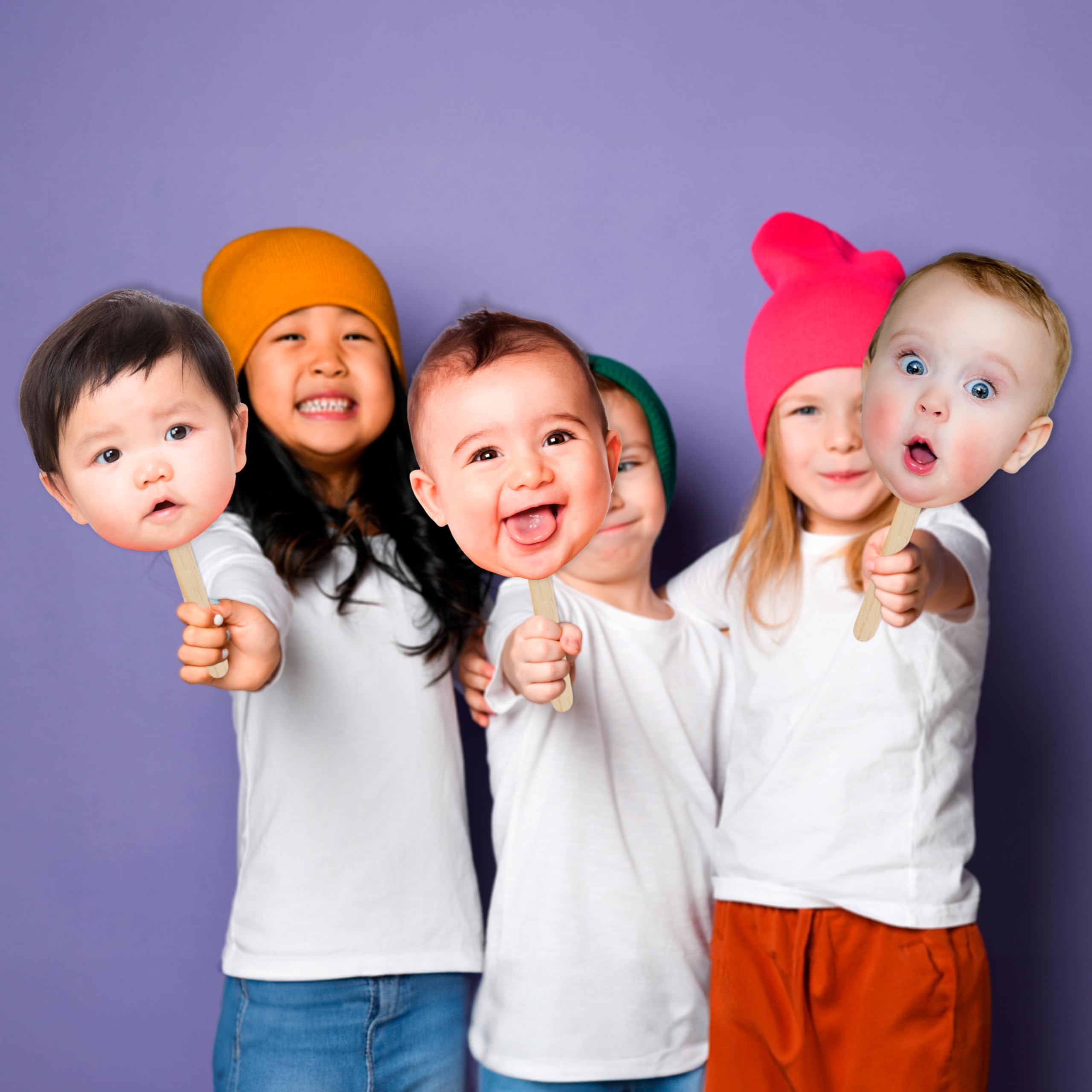 Custom Big Head Photo Cutout - Personalized Life-Size Face on a Stick | Fun Cardboard Cutout with Your Photo | Perfect for Parties, Weddings & Events | Upload Your Own Image for Unique Big Head Stick