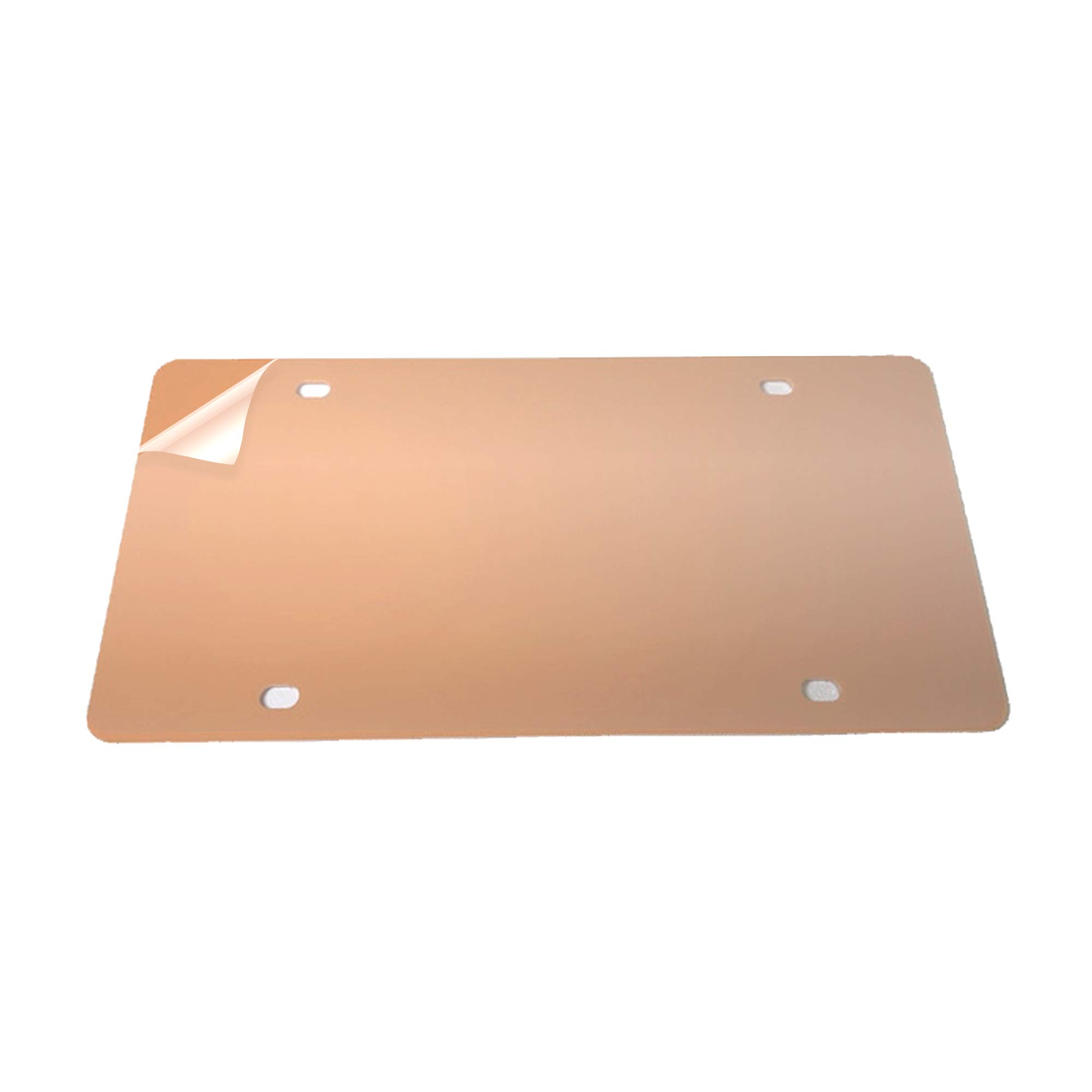 12 Pack Rose Gold Acrylic Mirror License Plates - 12