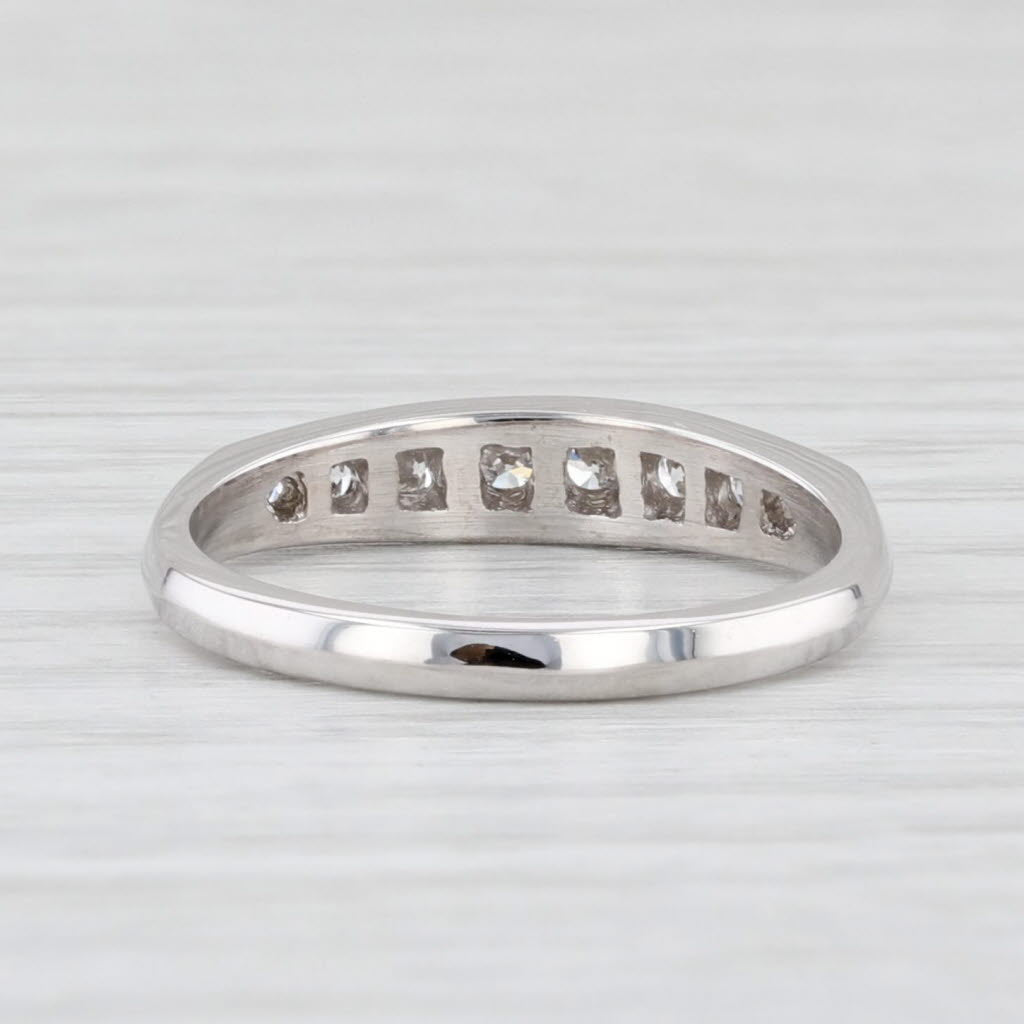 0.21ctw Diamond Wedding Band Ring - 14k White Gold Size 5.75 - Stackable Engagement Ring for Women - Perfect for Anniversary, Bridal Set & Everyday Wear