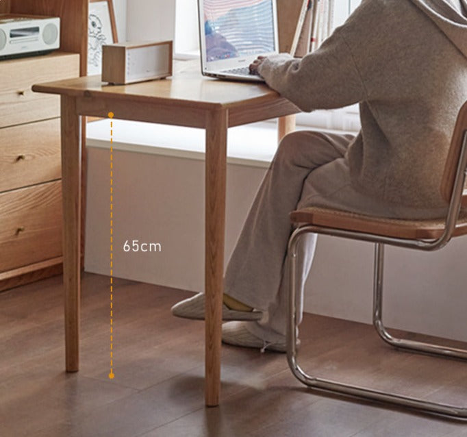 Premium Oak Solid Wood Office Desk - Bay Window Writing Desk for Home & Workspace - Perfect for Study, Work, and Home Office Use
