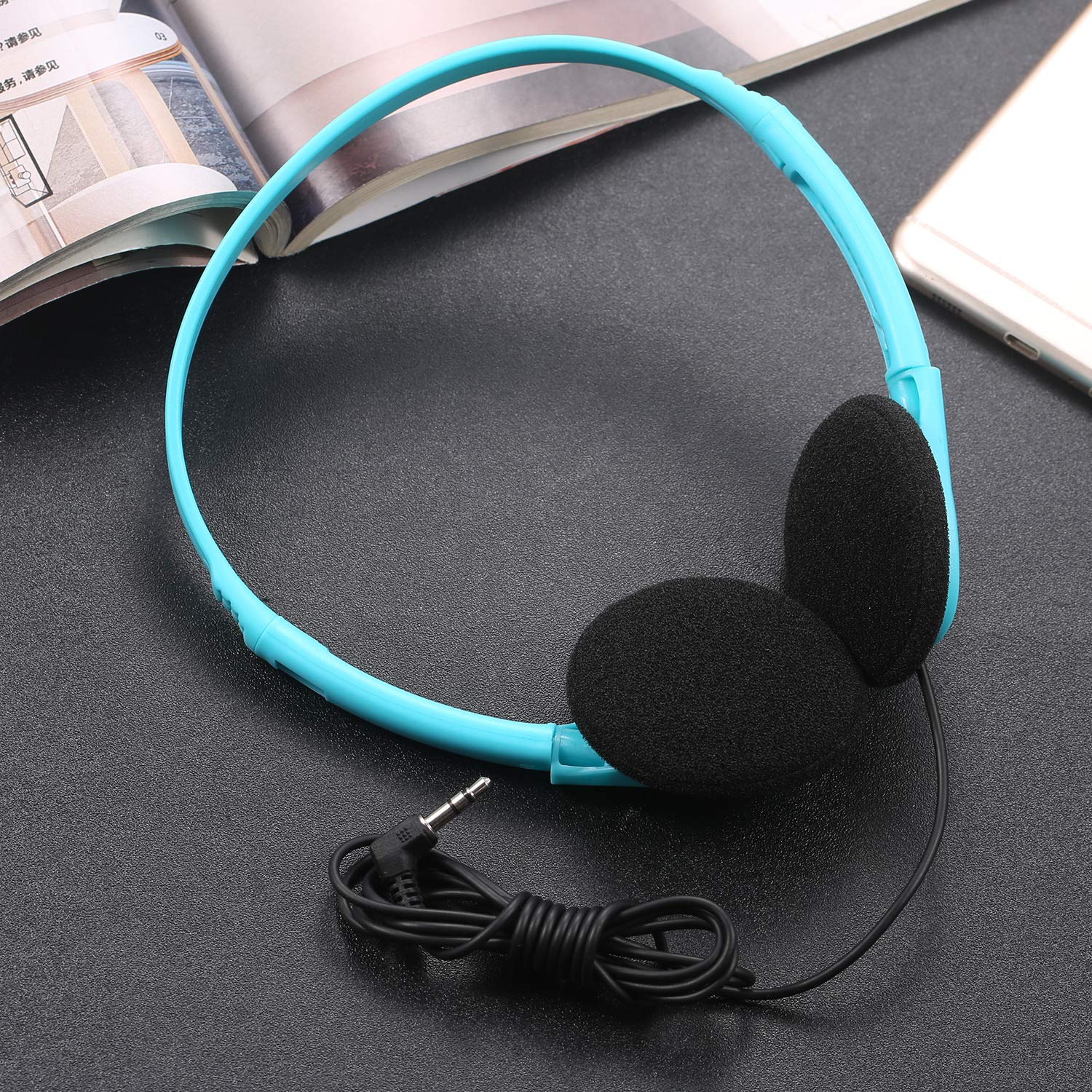 Bulk Classroom Headphones for Kids - 20 Pack Multi-Colored Student Headphones | Durable School Headphones for Classrooms, Libraries, Computer Labs, Testing Centers, Museums & Hotels | Perfect for Online Learning, Distance Education & Quiet Study Environments