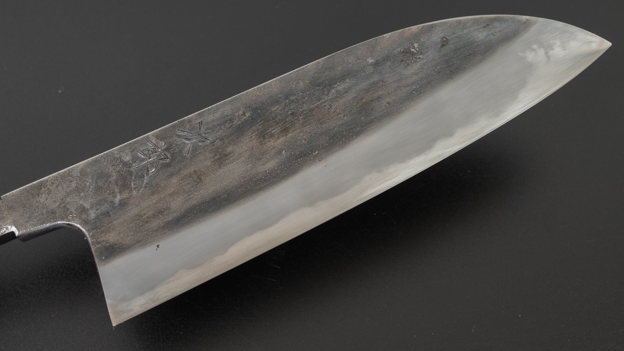 Jiro Tsuchime Hammered Santoku Knife 165mm - Japanese High Carbon Steel Chef Knife - No Handle (#130) - Perfect for Slicing, Dicing & Chopping Vegetables, Meat & Fish