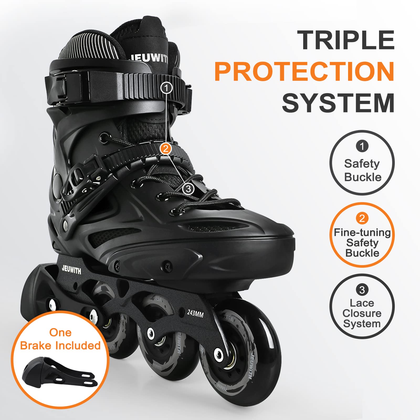 Professional Unisex Inline Skates for Adults - Outdoor & Street Roller Blades for Men & Women | Perfect for Fitness, Commuting & Recreational Skating