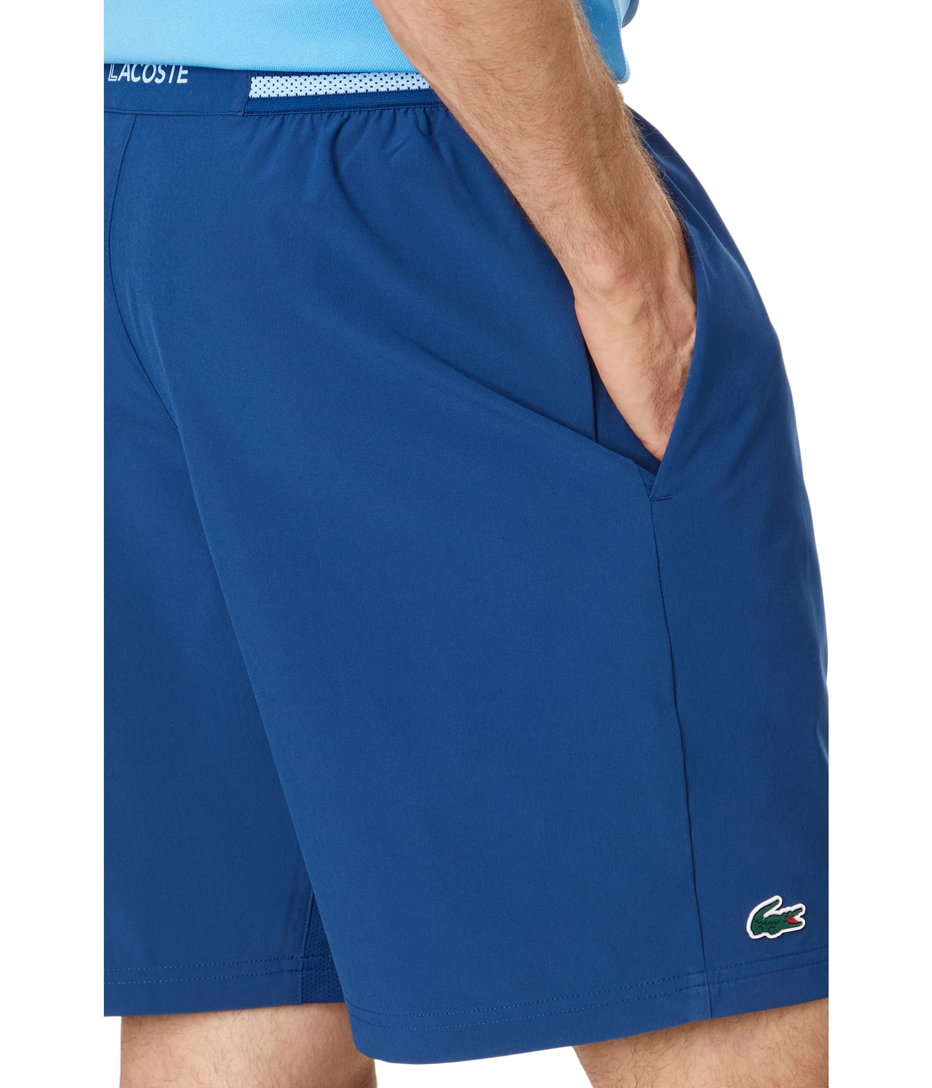 Lacoste Men's Tennis X Novak Djokovic Athletic Shorts - Breathable Quick-Dry Sports Shorts for Tennis, Gym & Casual Wear