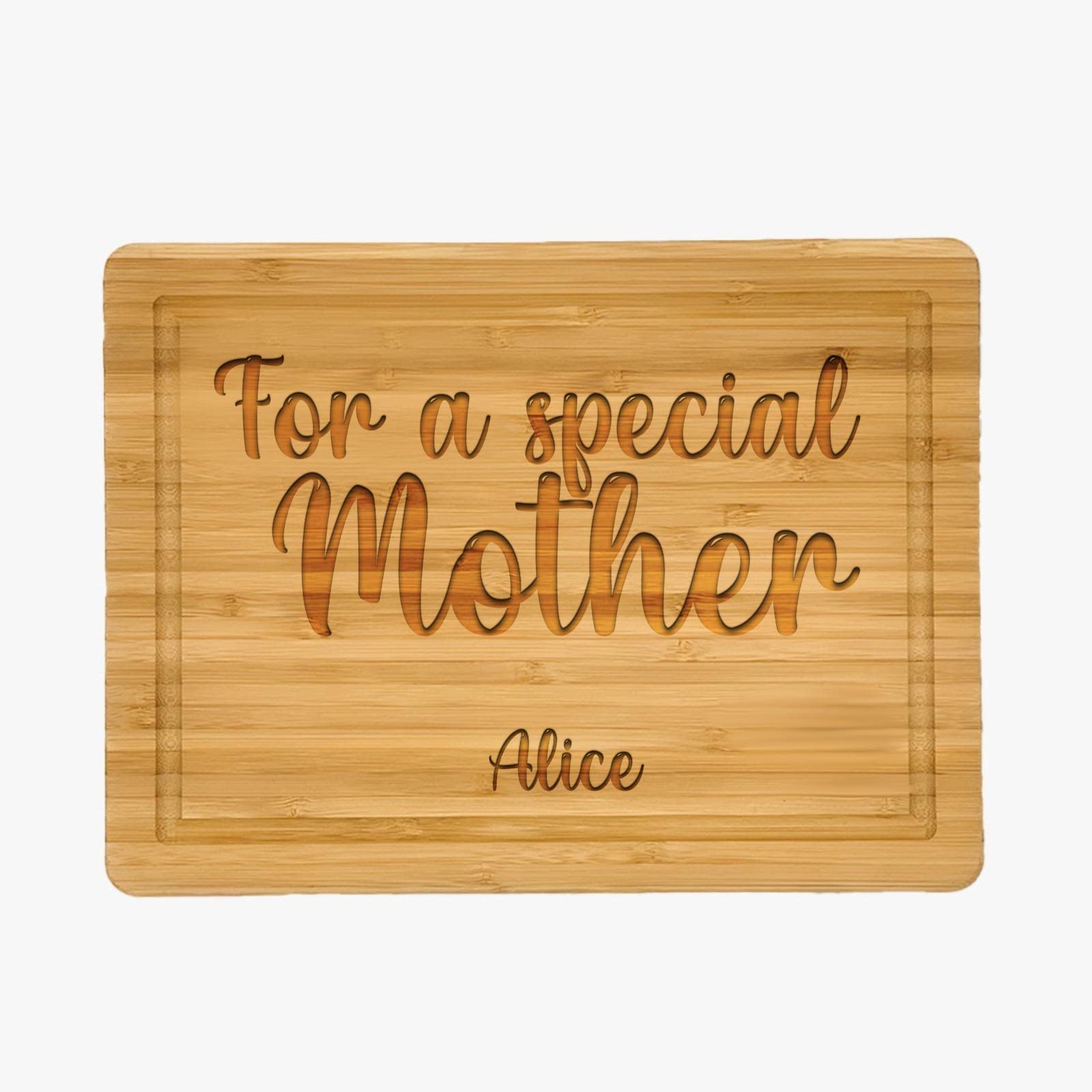 Premium Bamboo Cutting Board - Personalized Engraved Gift for Mom, Mother's Day, Housewarming - Eco-Friendly Kitchen Essential for Cooking & Serving