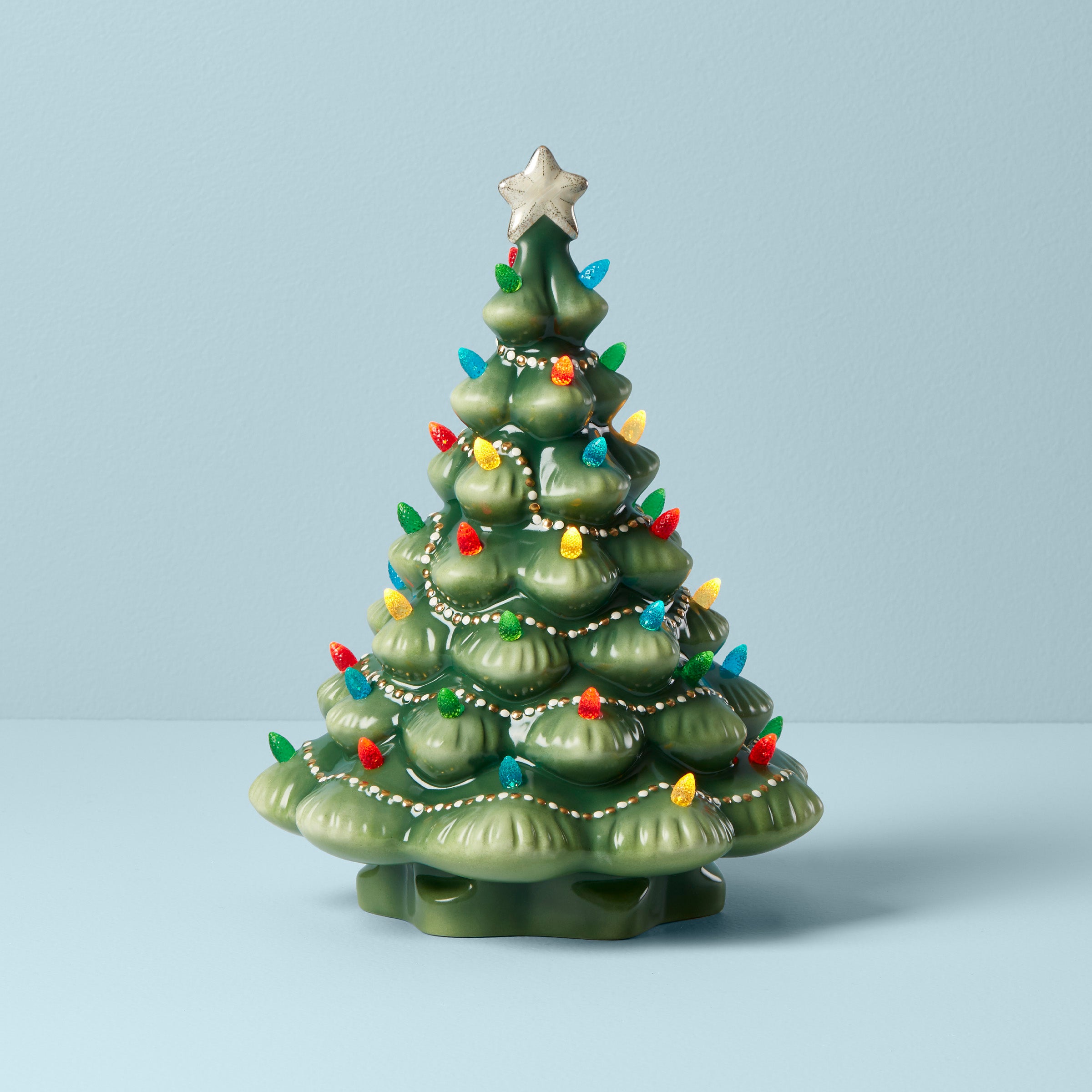 Treasured Traditions Green Lit Christmas Tree - Perfect for Holiday Decorations & Festive Home Ambiance