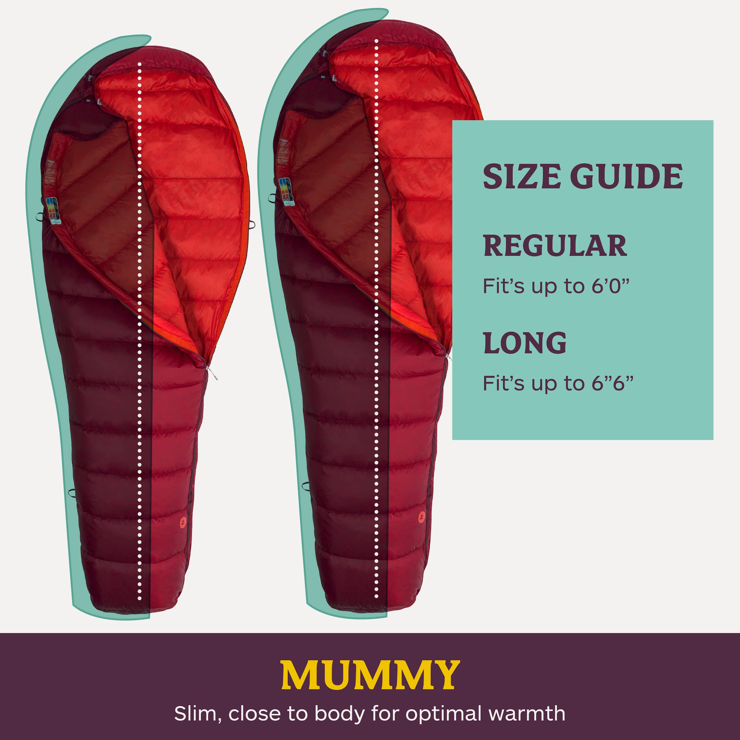 Marmot Micron 40 Long Sleeping Bag - Water-Resistant, Compact & Lightweight for Backpacking, Camping, Hiking - Breathable Sienna Red/Tomato Design for Outdoor Adventures