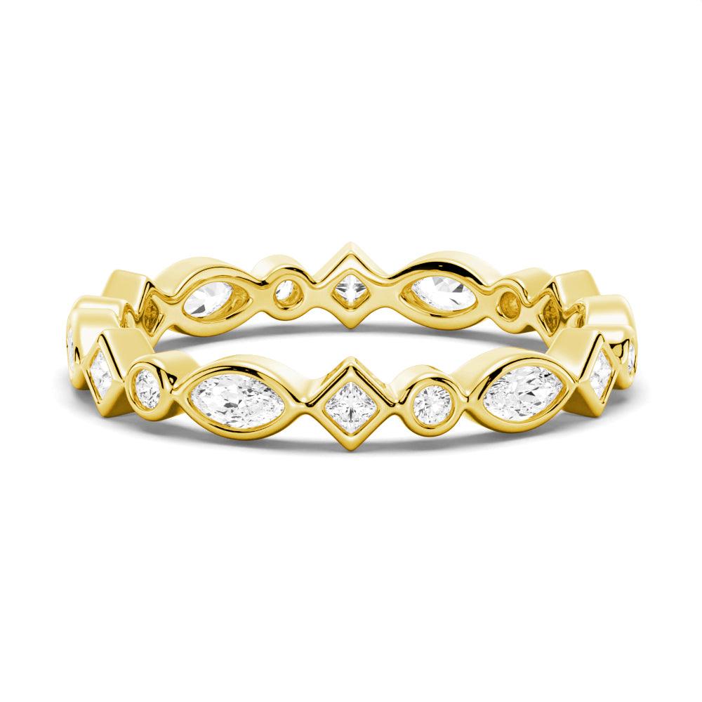 Elegant Moissanite Wedding Band Ring for Women - Durable & Sparkling Bridal Jewelry for Engagement, Anniversary & Special Occasions