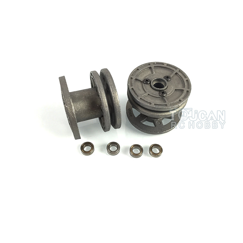 1/16 Henglong German King Tiger 3888A RC Tank Metal Parts Set - Road Wheels, Tracks, Sprockets & Recoil Barrel Unit | Replacement Parts for RC Tank Models | Battle Simulation & Collection Display