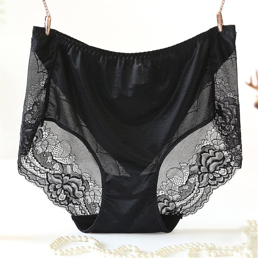 JHHDP 3 Pack Women's Sexy Lace Mesh Panties - Ultra Thin Breathable Summer Underwear Plus Size XXXXXXL (Color A) for Daily Wear, Date Night & Special Occasions