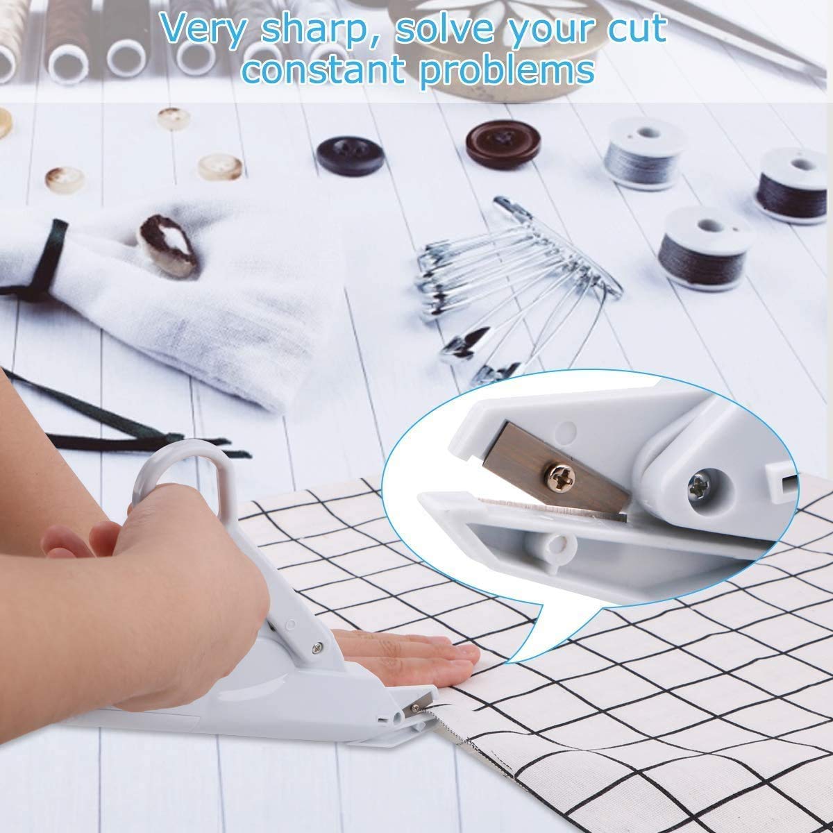 Electric Scissors - Battery Operated Multipurpose Fabric Shears with Safety Switch | Handheld Electric Scissors for Tailoring, Sewing & Crafts | Perfect for Cutting Cloth, Leather, Paper & DIY Projects