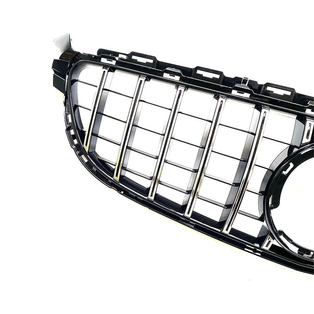 GT R AMG Style Front Bumper Grill for Mercedes Benz W205 C63 C63S 2019-2021 - Silver | Replacement Auto Part for Performance Upgrade & Custom Look
