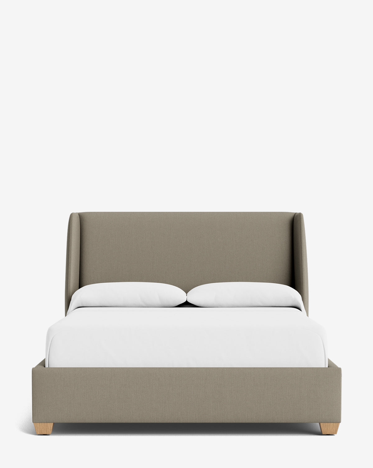 Walt Bed Low Headboard - Modern Minimalist Bed Frame for Small Spaces - Perfect for Apartments, Dorms & Guest Rooms