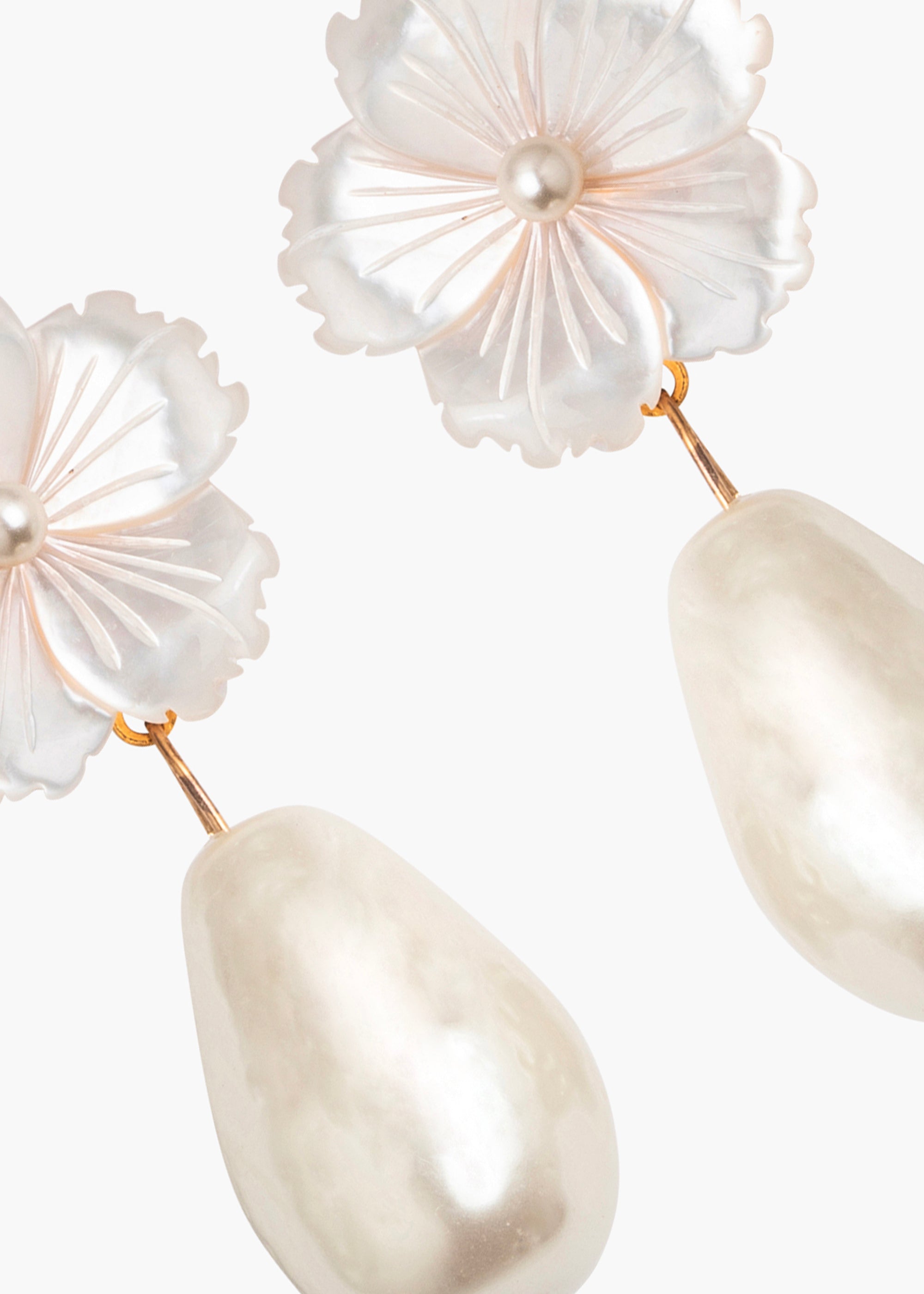 Carlla Elegant Mother of Pearl Earrings - Handcrafted Pearl Jewelry for Women - Perfect for Weddings, Parties & Special Occasions