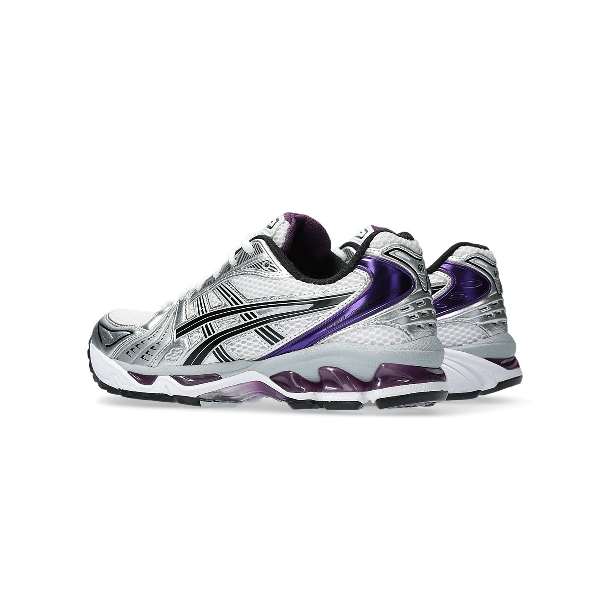 ASICS Gel Kayano 14 Women's Running Shoes - White & Dark Grape (2023) | Lightweight Cushioned Sneakers for Jogging, Gym Workouts & Everyday Wear