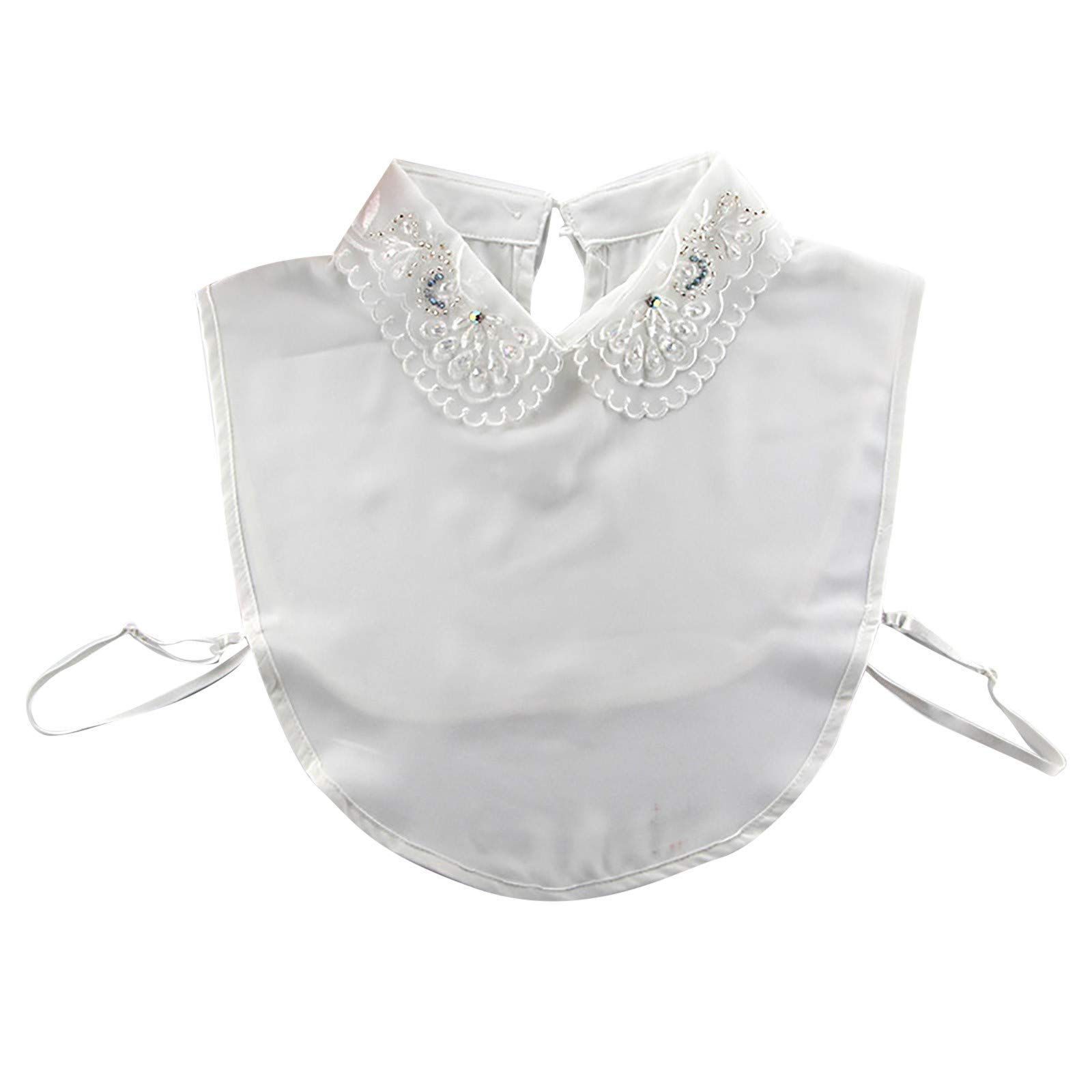 Elegant Detachable Lace Fake Collar for Women - Hollow Out Lapel Blouse Accessory - Perfect for Office, Party & Vintage Style Outfits
