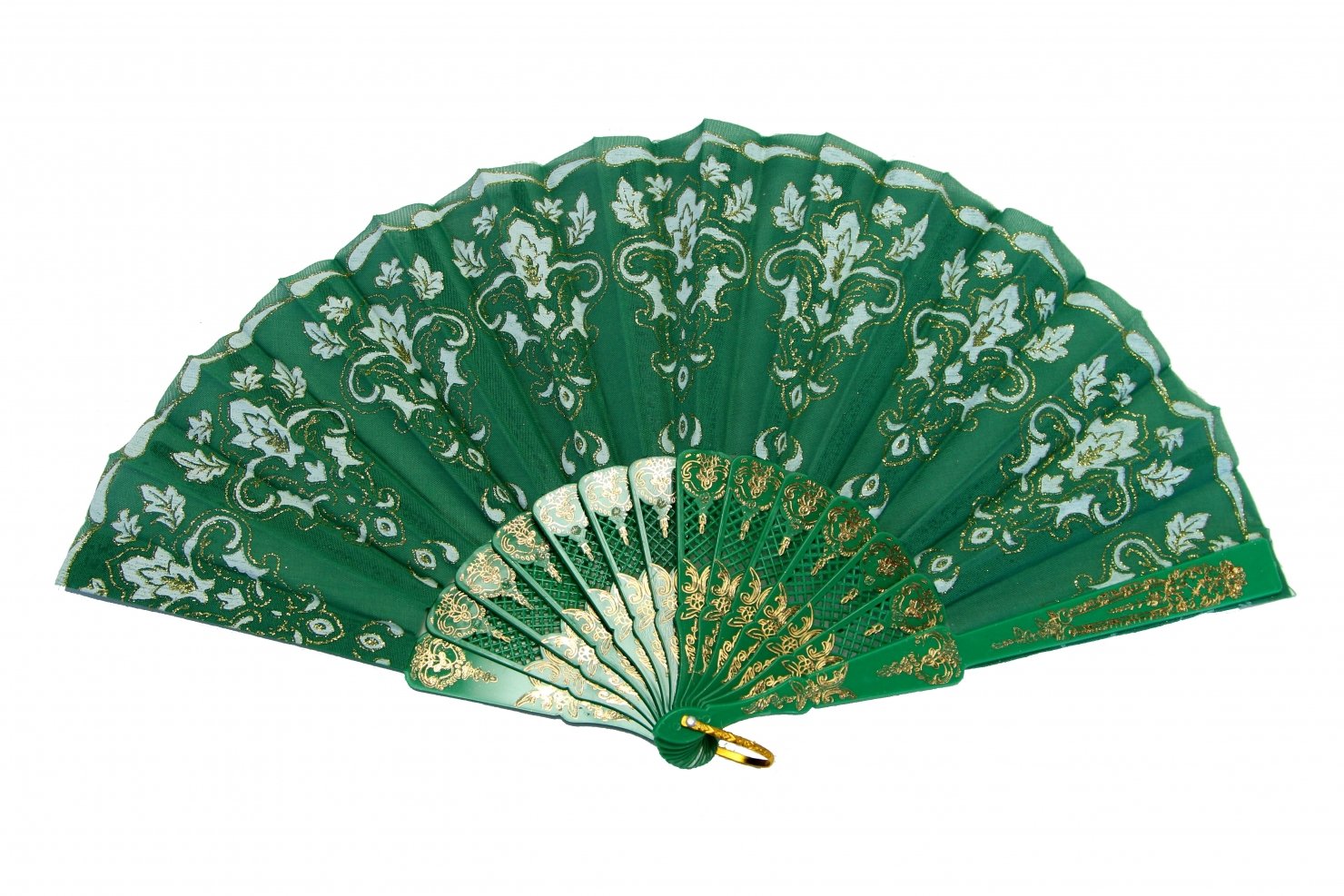 Authentic Feng Shui Green Hand Fan - Traditional Chinese Decorative Fan for Home, Office & Meditation | Perfect for Zen Decor, Gifts & Spiritual Spaces
