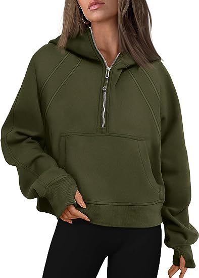 Women's Loose Fit Zip Up Hoodie with Pockets - Long Sleeve Pullover Sweatshirt for Fall & Winter | Casual Sportswear, Lounge Wear & Outdoor Activities