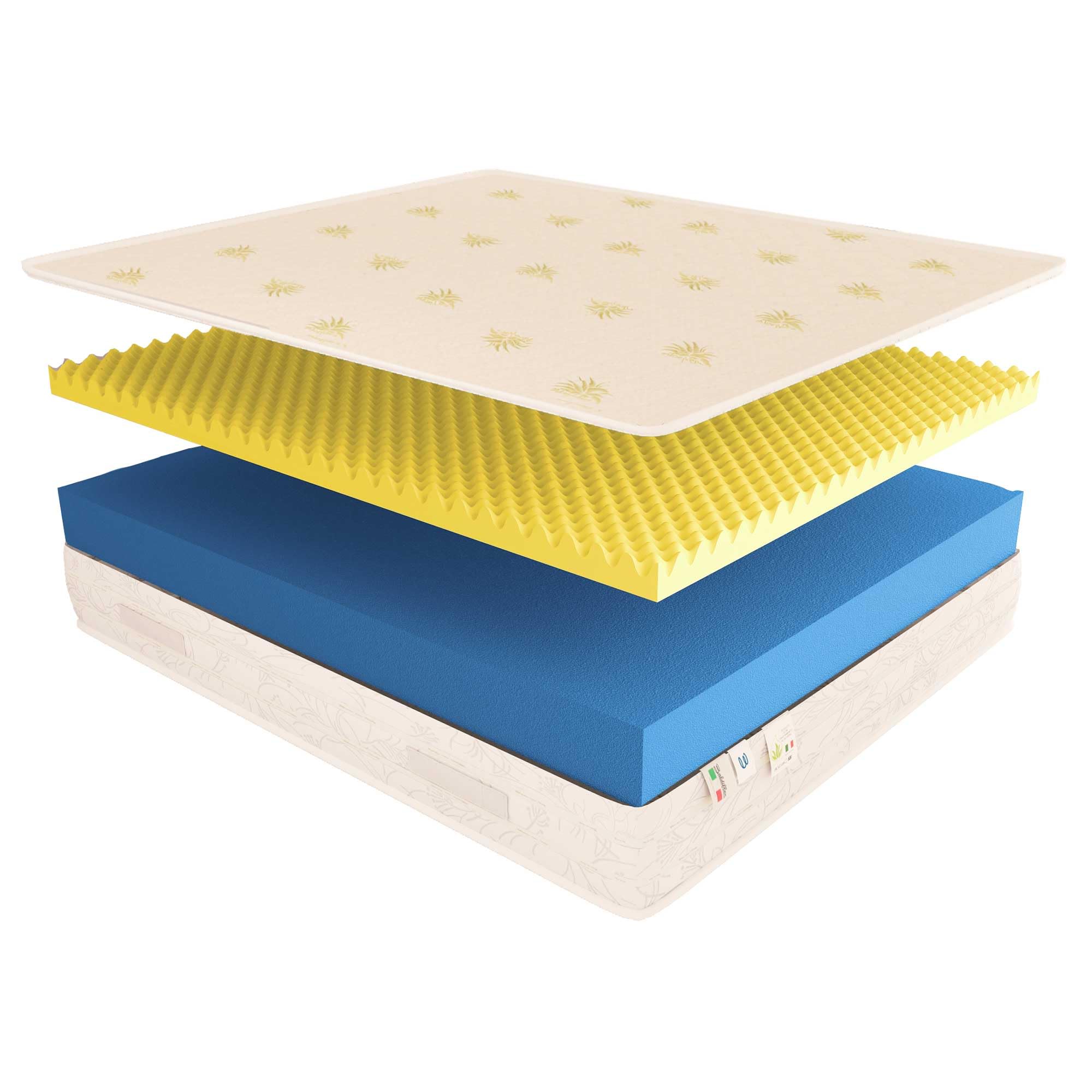 Baldiflex Emporio - 20cm Thick Memory Foam Mattress with Aloe Vera Cover, 120 x 190 cm (Plaza y Media Size) | Premium Comfort for Bedroom, Guest Room & Small Spaces
