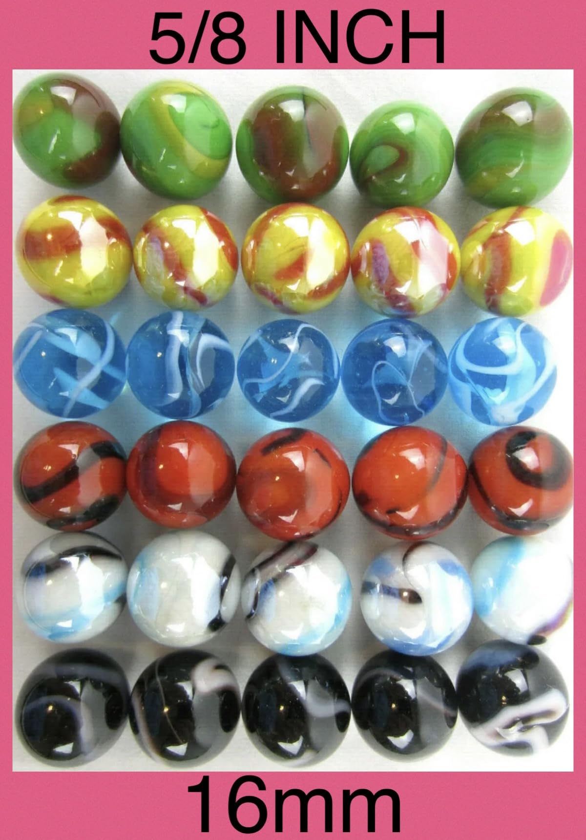 30-Piece Deluxe Replacement Marbles Set - 16mm (5/8