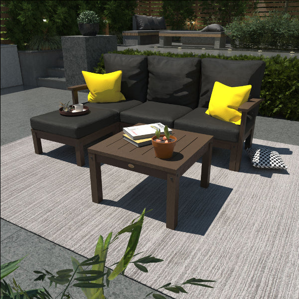 Custom Deep Seating Sofa Set with Ottoman and Side Table - Modern Living Room Furniture for Comfortable Lounging & Relaxation