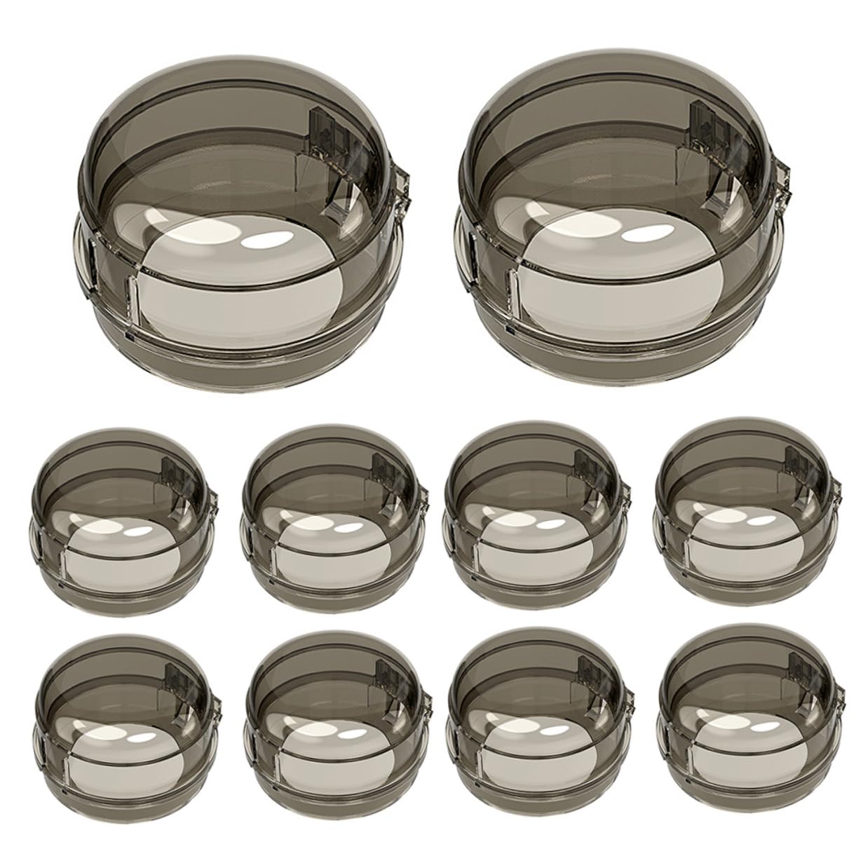 Uonlytech 96 Pcs Stove Knob Covers - Child Proof Oven Knob Locks & Range Knob Protectors - Heat Resistant Stove Button Covers for Kitchen Safety (Great for Homes with Kids & Pets)