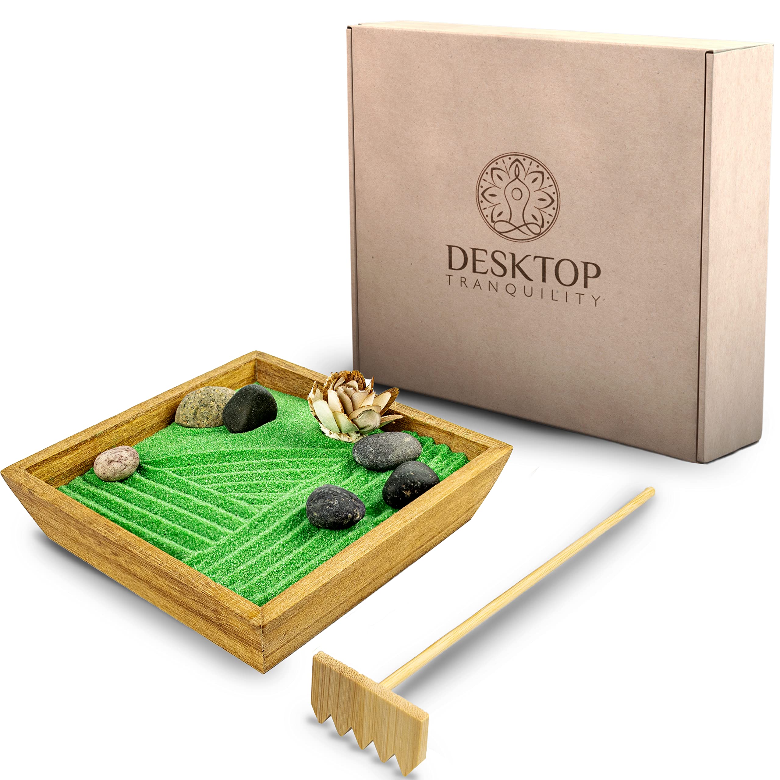 Mini Japanese Zen Garden Kit for Home & Office - 5.5