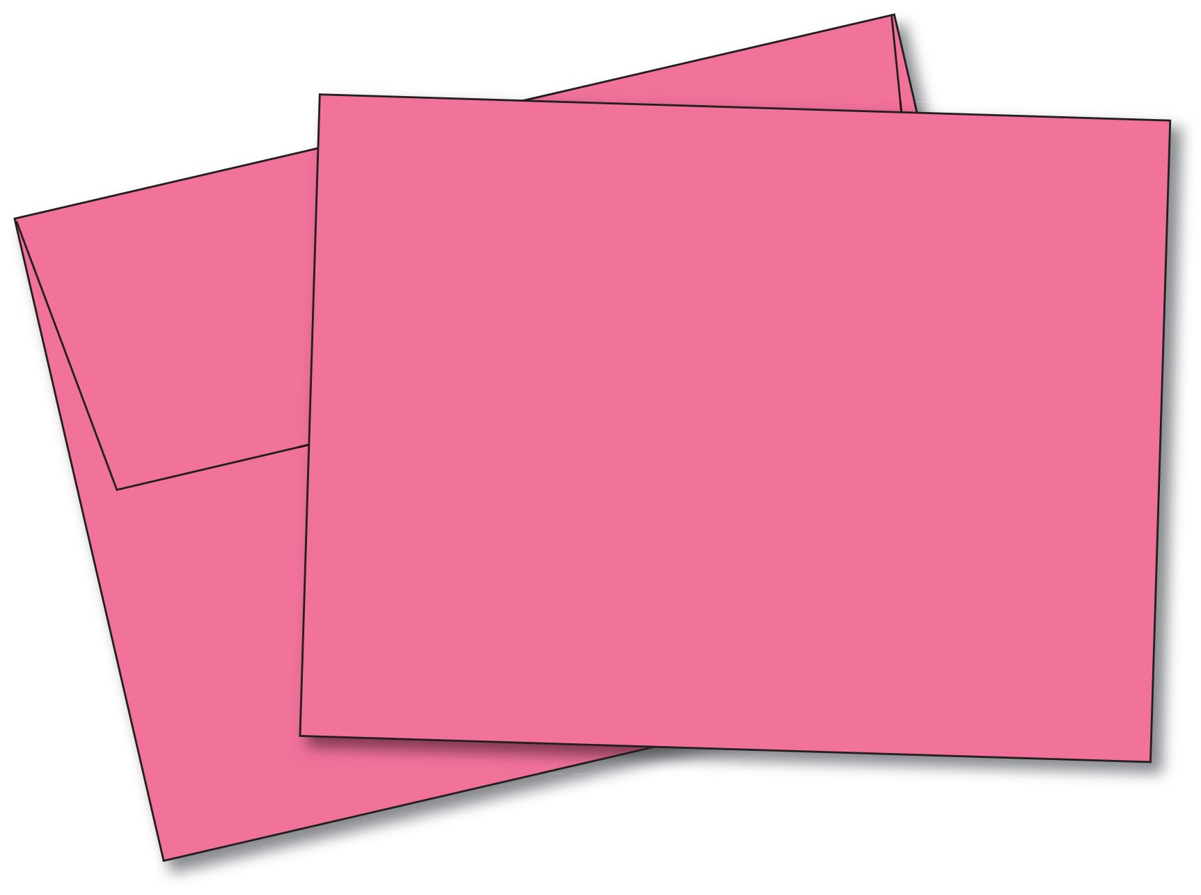 Premium Uncoated Blank Note Cards 5x7 Inches - 40 Cards & Envelopes Set - Elegant Pink Stationery for Thank You Notes, Wedding Invitations, Business Correspondence & Personal Letters
