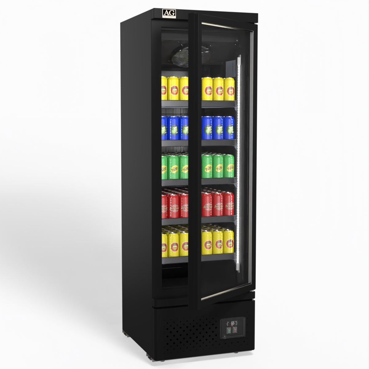 450L Single Glass Door Upright Display Refrigerator for Commercial Use - Perfect for Supermarkets, Convenience Stores, and Restaurants