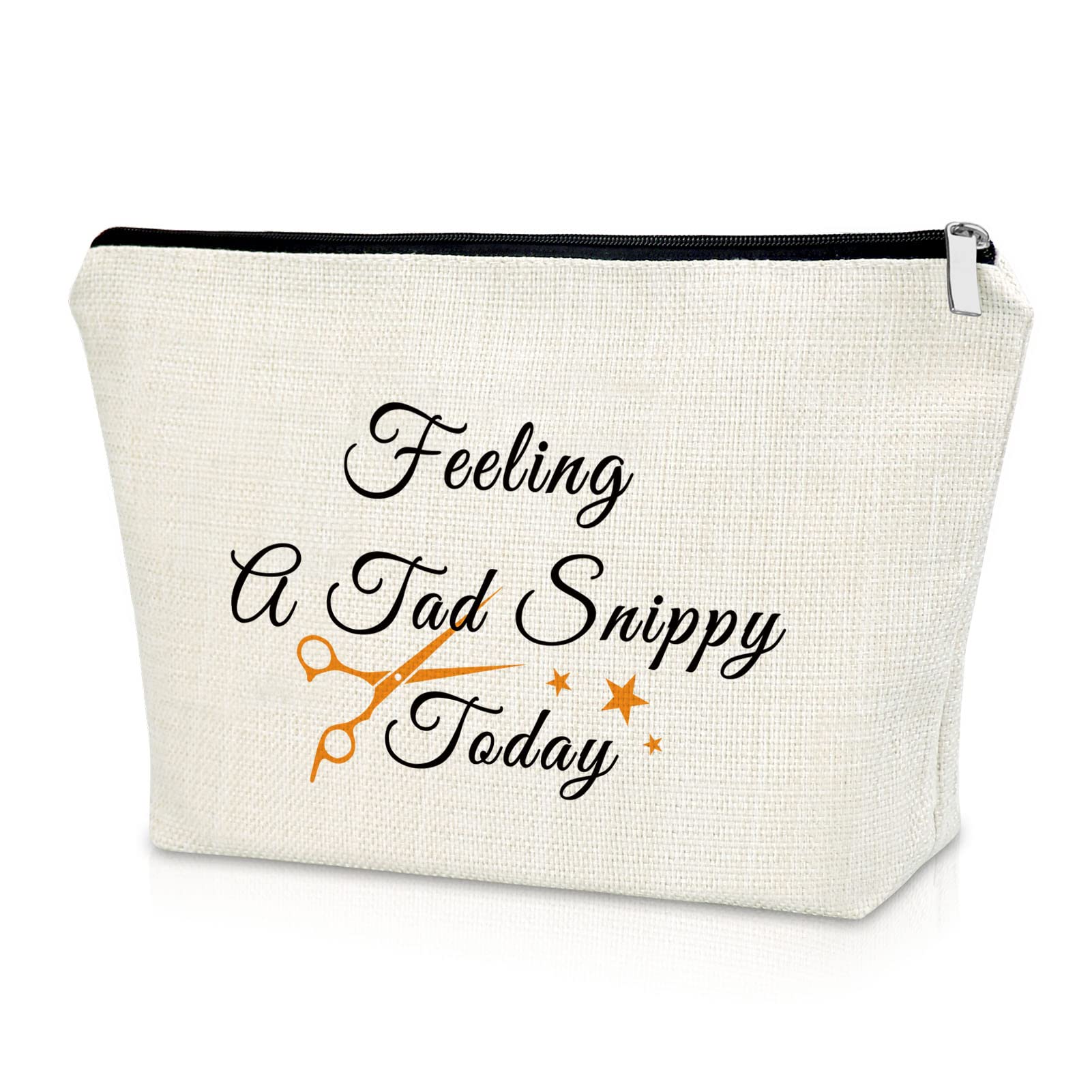 Funny Hair Stylist Appreciation Gifts - Sazuwu Makeup Bag & Cosmetic Organizer for Barber Graduation, Christmas, Birthday, Thanksgiving & Retirement - Perfect Gift for Hairdressers & Salon Professionals (Great for Travel & Daily Makeup Storage)
