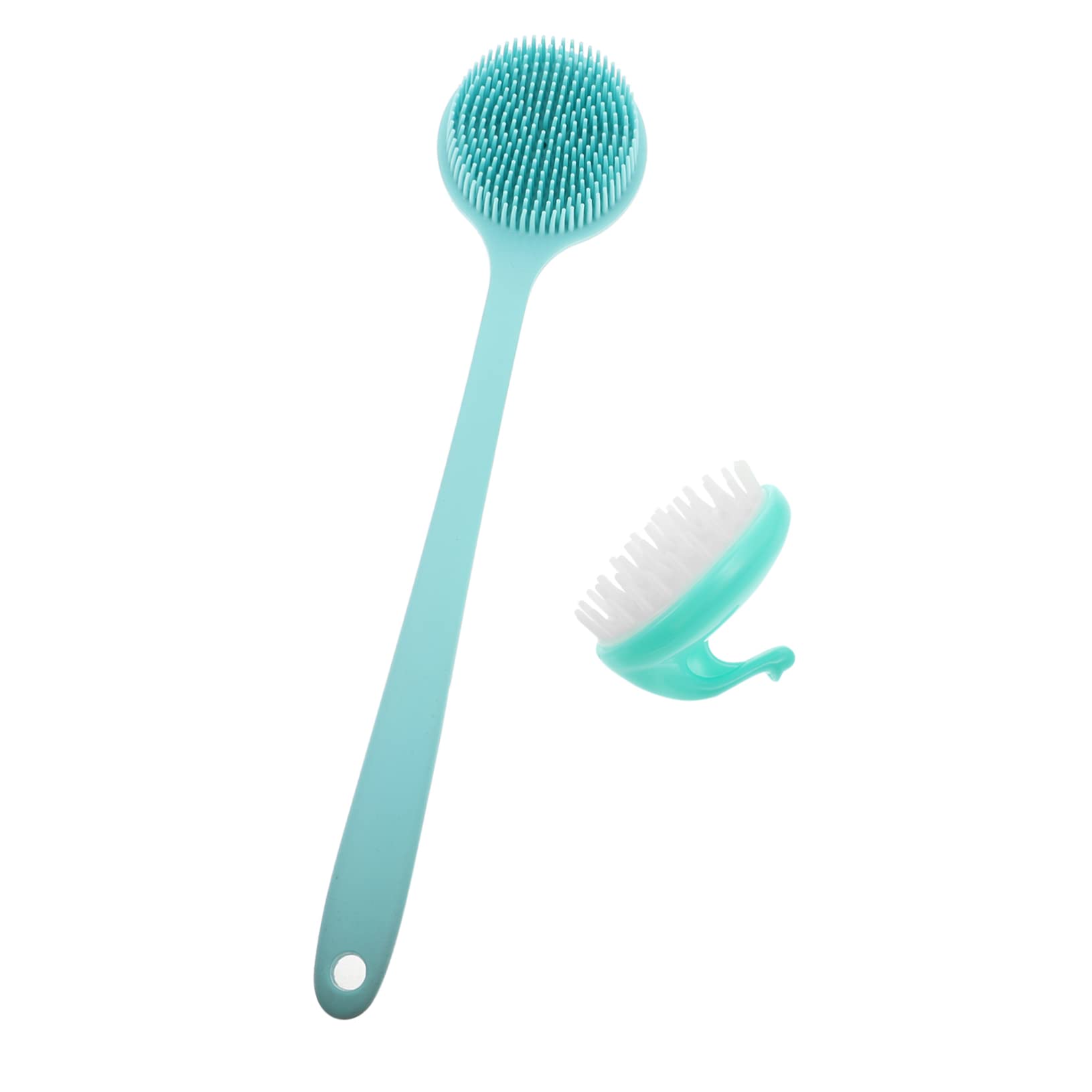 Lurrose Silicone Scalp Massage Brush & Body Scrubber - Exfoliating Shower Brush for Hair Care & Skin Cleansing (1 Set, PP Blue) - Perfect for Relaxing Scalp Massage & Deep Body Exfoliation in Bath or Shower