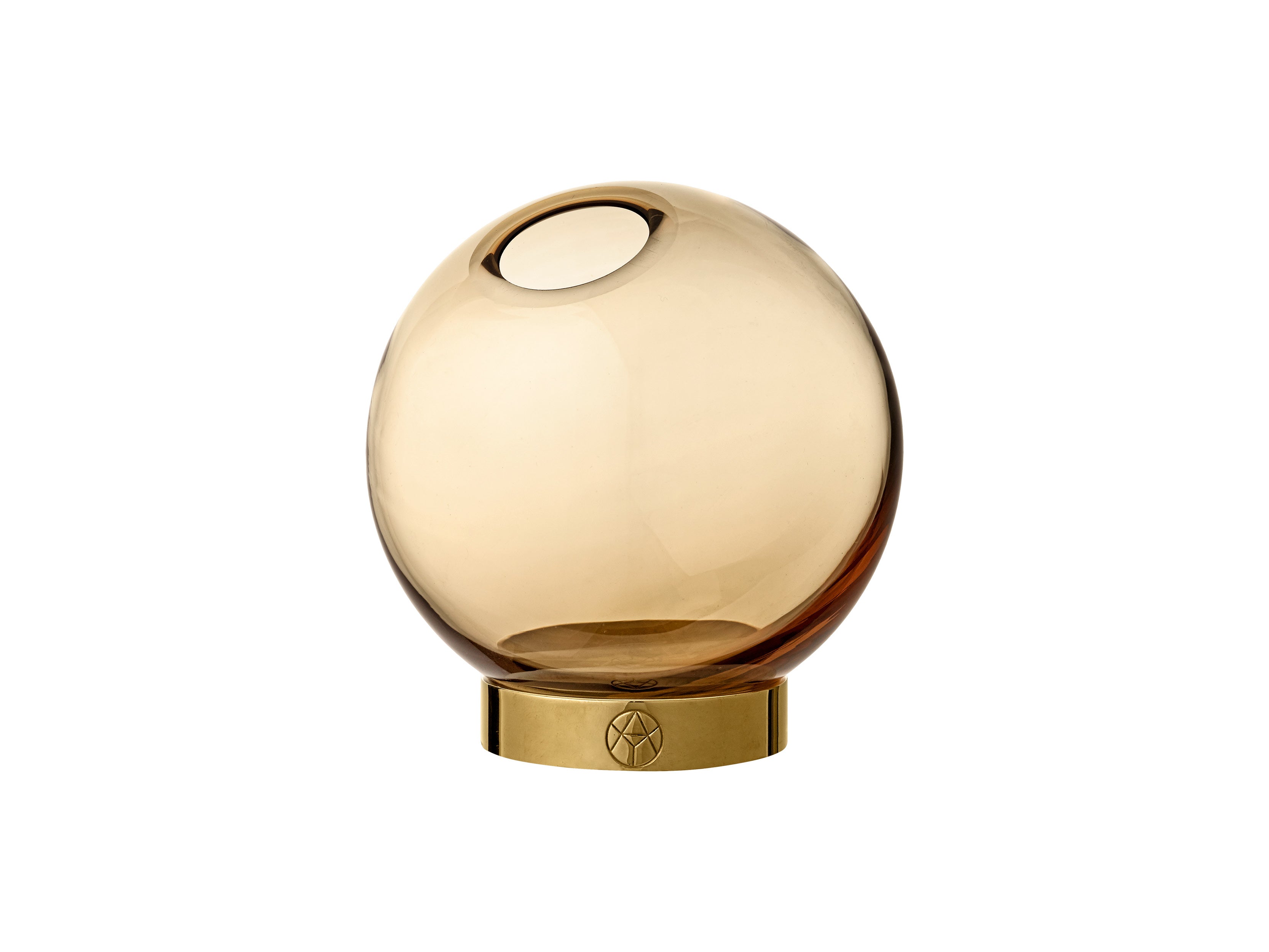 Modern Globe Vase with Wooden Stand - Elegant Home Decor for Living Room, Office & Wedding Centerpieces