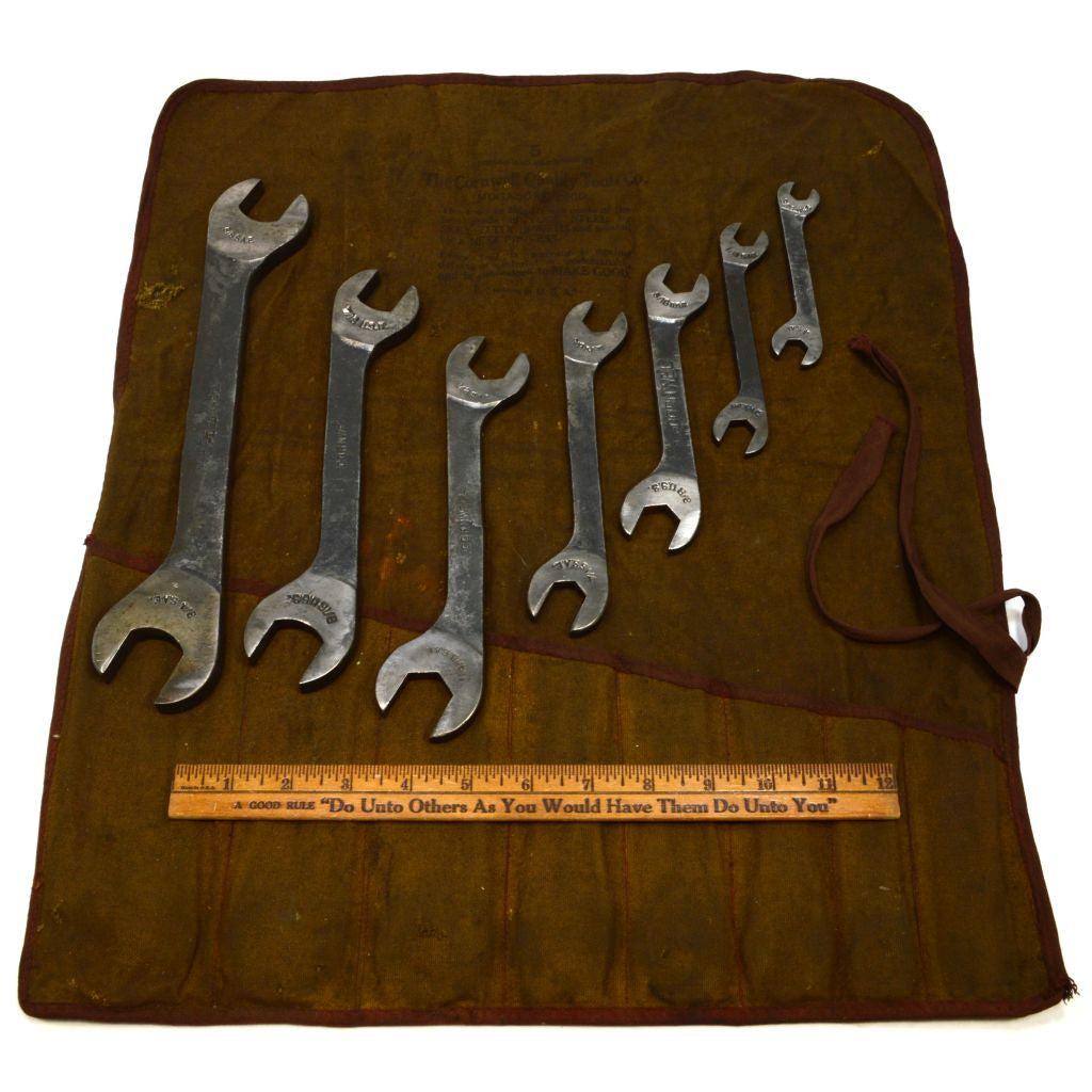 Vintage CORNWELL 7-Piece SAE Open End Wrench Set (3/16