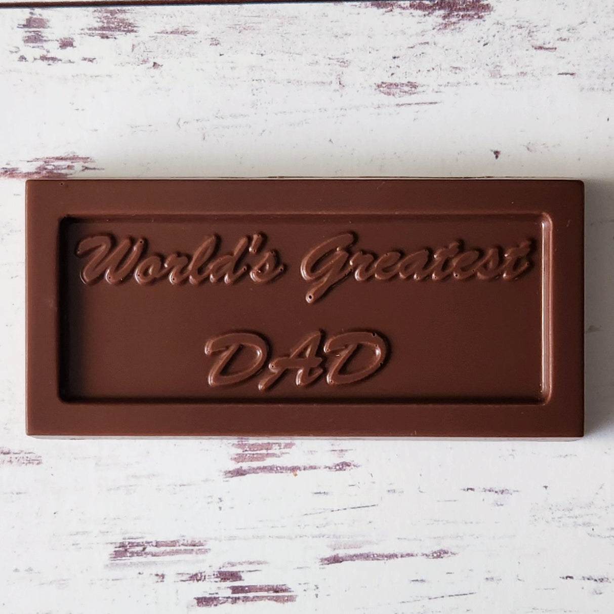 World's Greatest Dad Chocolate Card - Personalized Father's Day Gift for Dad, Husband, Grandpa - Perfect for Birthdays, Anniversaries & Special Occasions