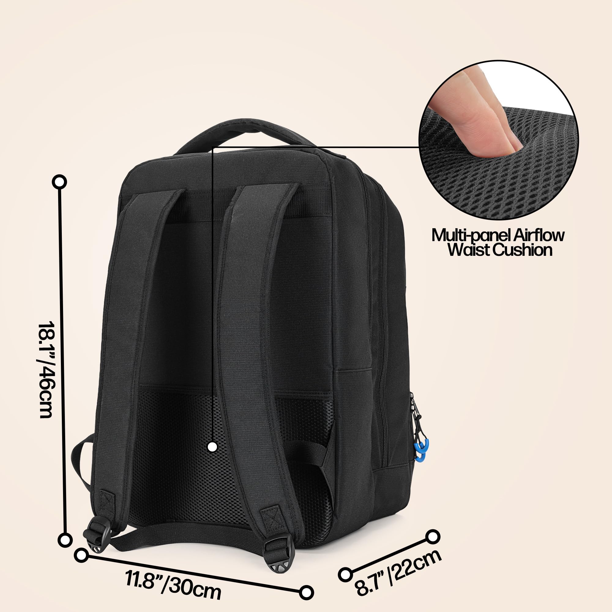 Steam Deck Backpack - Travel Case with Game Card Holder, Multiple Pockets for Headset, Docking Station & Controllers (Patent Design) - Perfect for Gaming On-The-Go & Travel Accessories