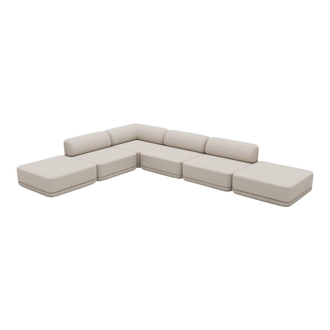 Modular Sofa Set - Corner, Lounge & Ottoman for Living Room, Lounge & Home Theater Comfort | Modern Sectional Couch for Small Spaces & Apartments