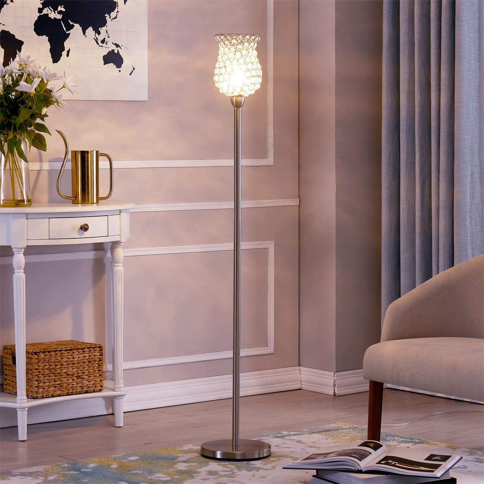Maxax Elegant Crystal Floor Lamp - 59