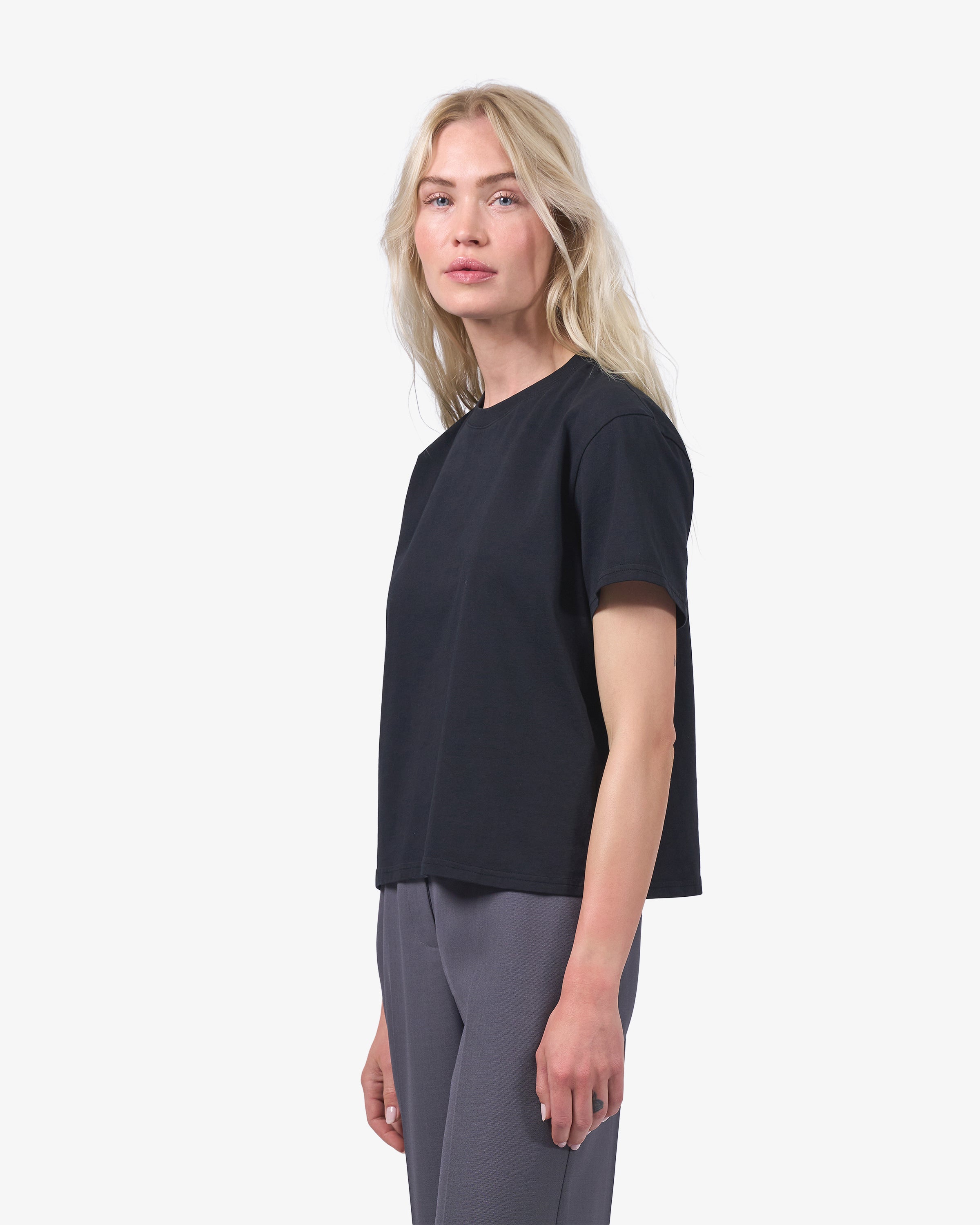 Organic Boxy Crop Tee in Oxblood Red | Women's Casual Short Sleeve T-Shirt | Perfect for Yoga, Outfits & Streetwear Fashion
